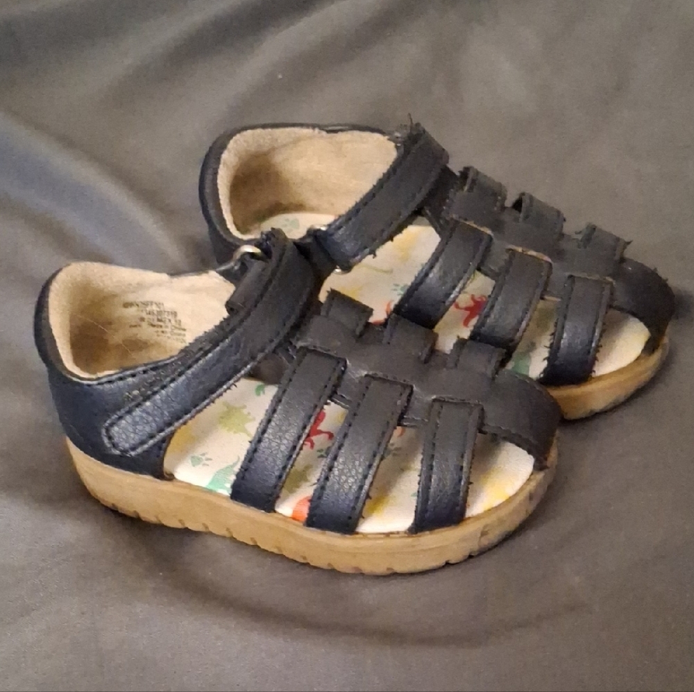 Wonder Nation Black Kids Sandals
